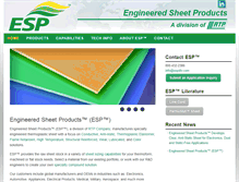Tablet Screenshot of engineeredsheetproducts.com